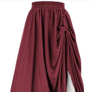 Halloween Costume Double-Layer Victorian Renaissance Maxi Skirt *Medium*